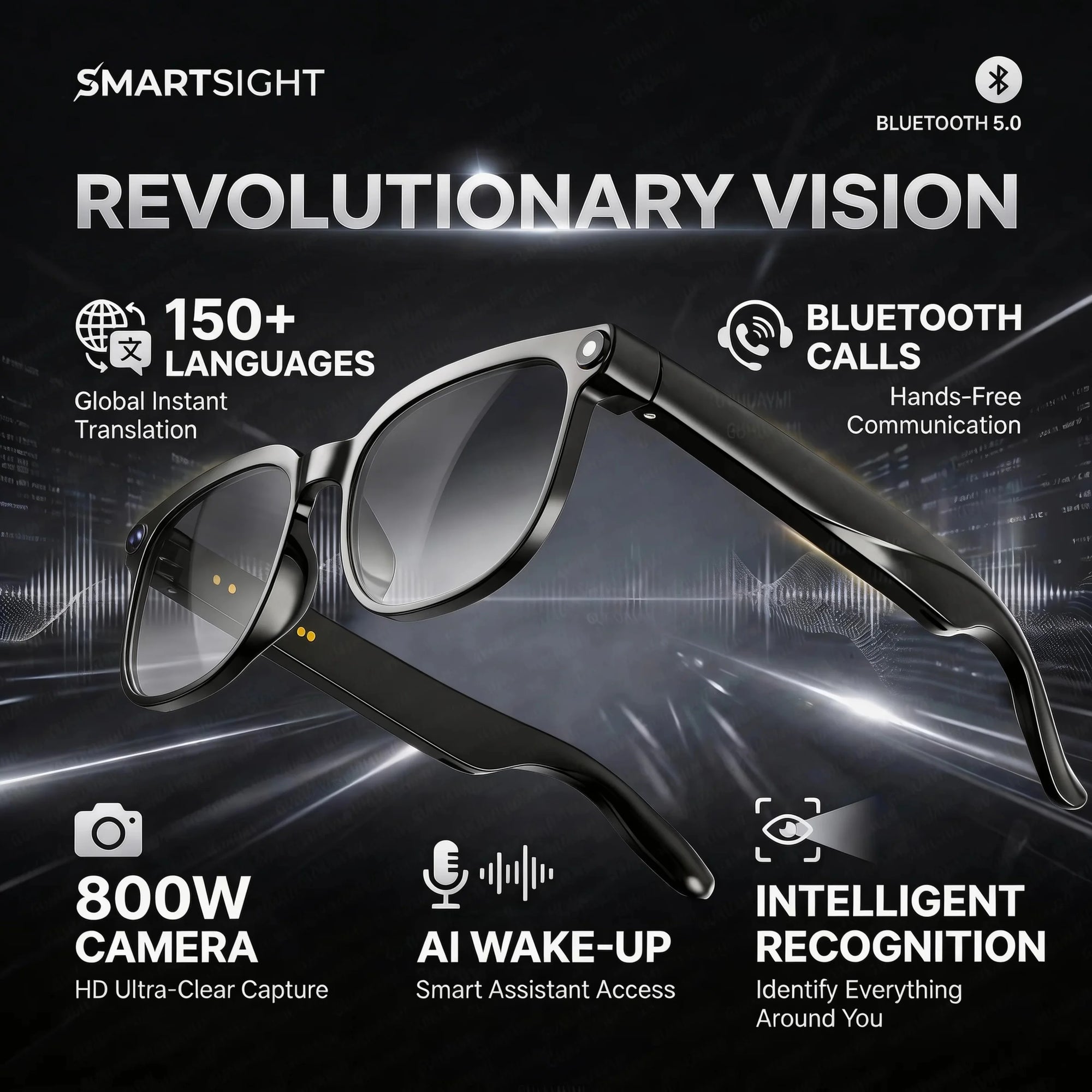 AI Smart Glasses with Camera and Language Translation