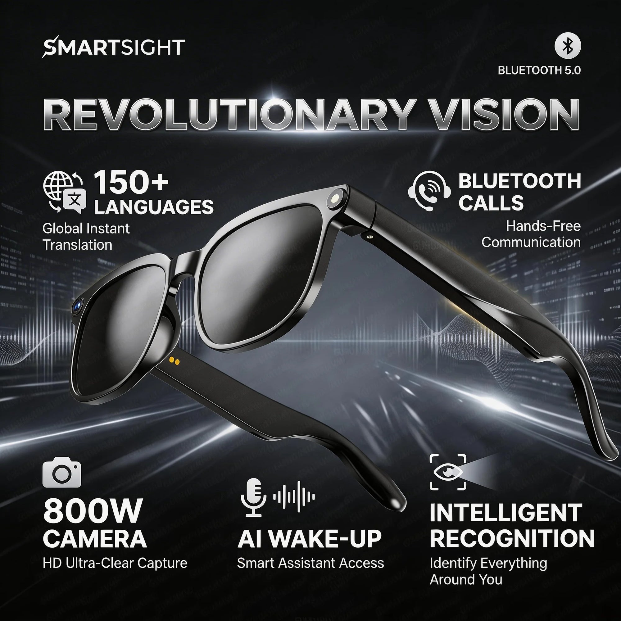 AI Smart Glasses with Camera and Language Translation