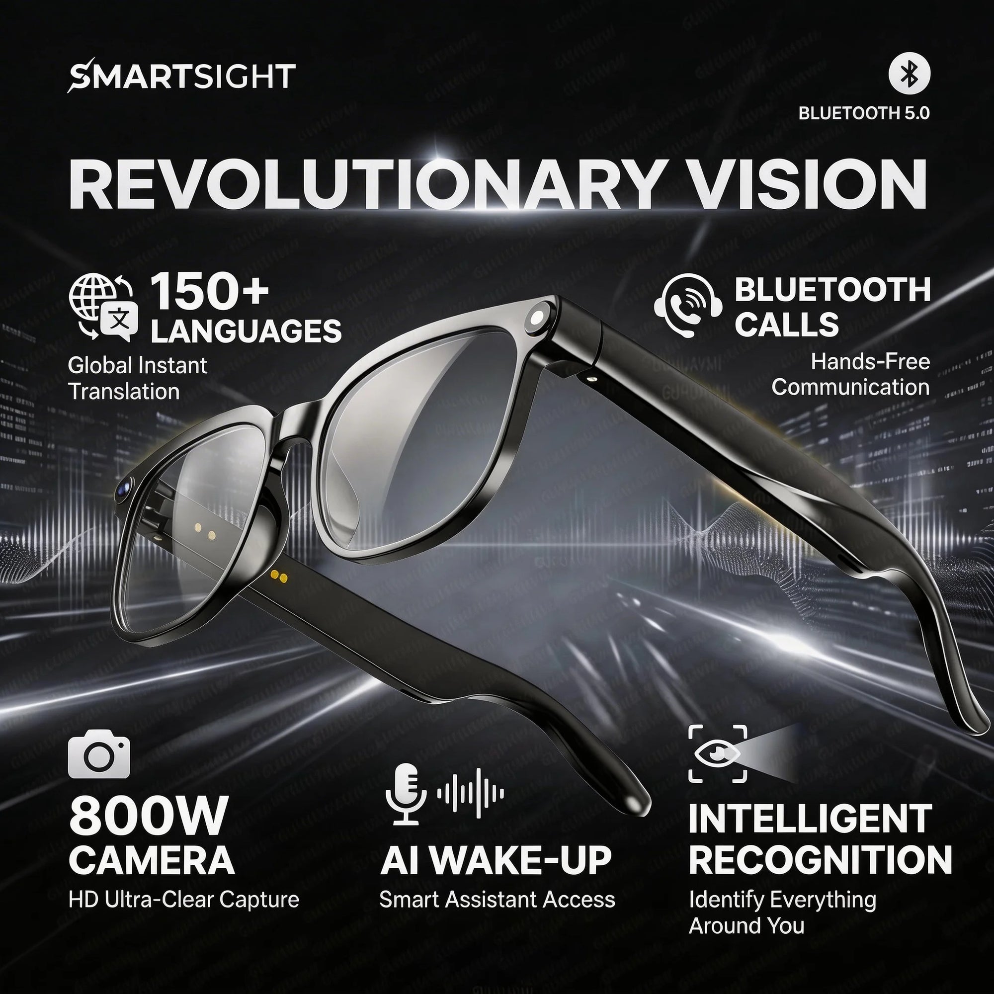 AI Smart Glasses with Camera and Language Translation
