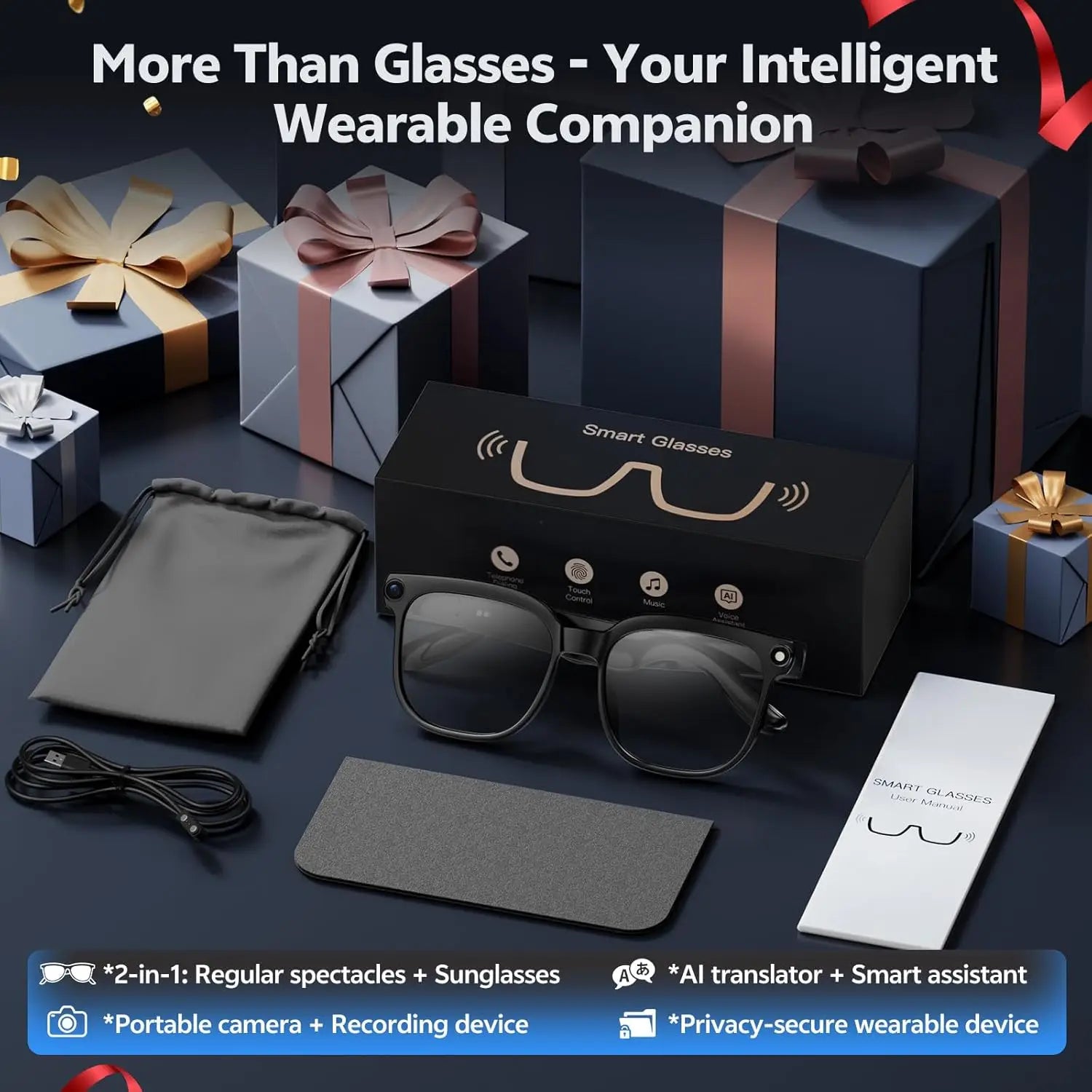 AI Smart Glasses with Camera and Language Translation